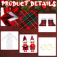 8 Pcs Christmas Elf Clothes Outfits Accessories Include Mini Doll Sleeping Bag Bathrobe Skirt Glasses Boots Red And White Striped Scarf For Christmas Stocking Stuffers Decorations