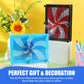 Jenaai 2 Pack Large 3D Pin Art Toy 8 x 6 Inch Plastic Pin Art Board Sensory Toy Intellectual Fun Impression Toy for Boys Girls mature-themed Creative Fidgets Christmas Birthday Gifts (Red and Blue Windmill)