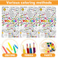 Qyeahkj Giant Coloring Poster For Kids Positive Affirmations Large Coloring Tablecloth Jumbo Diy Inspirational Wall Coloring Dec