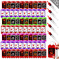 Garma 80 Packs Halloween Blood Bags for Drinks, 8 Design IV Bag Reusable Drink Pouches Containers Jello Shot Syringes and Clips 