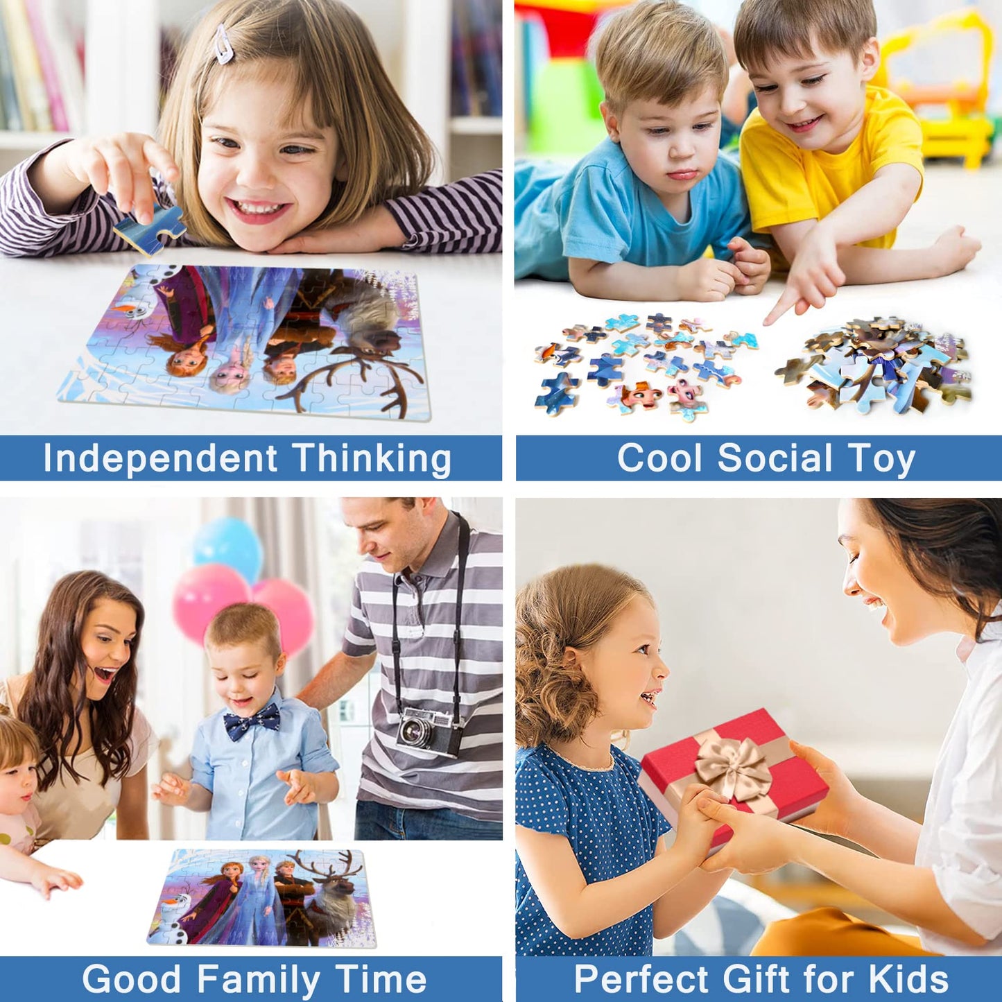 Mzzotoy Puzzles For Kids Ages 4-8, 60 Pieces Puzzles For Kids Ages 3-5 In A Metal Box Girls And Boys Learning Educational Jigsaw