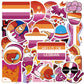 Meplum Lesbian Stuff, 150 Pcs Lesbian Pride Stickers, Lesbian Accessories Stuff For Water Bottle Laptop, Vinyl Waterproof Purple