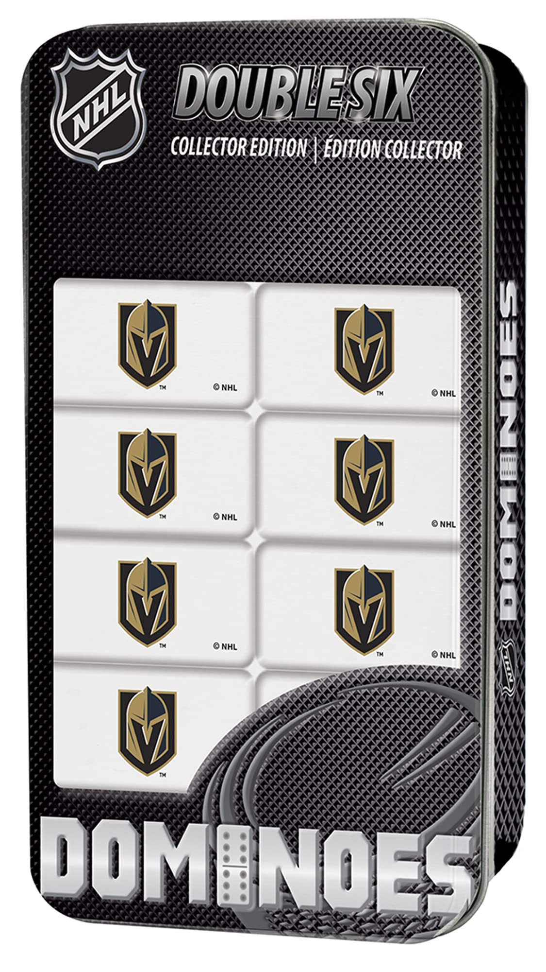 MasterPieces NHL Vegas Golden Knights Collector Edition Double Six Dominoes