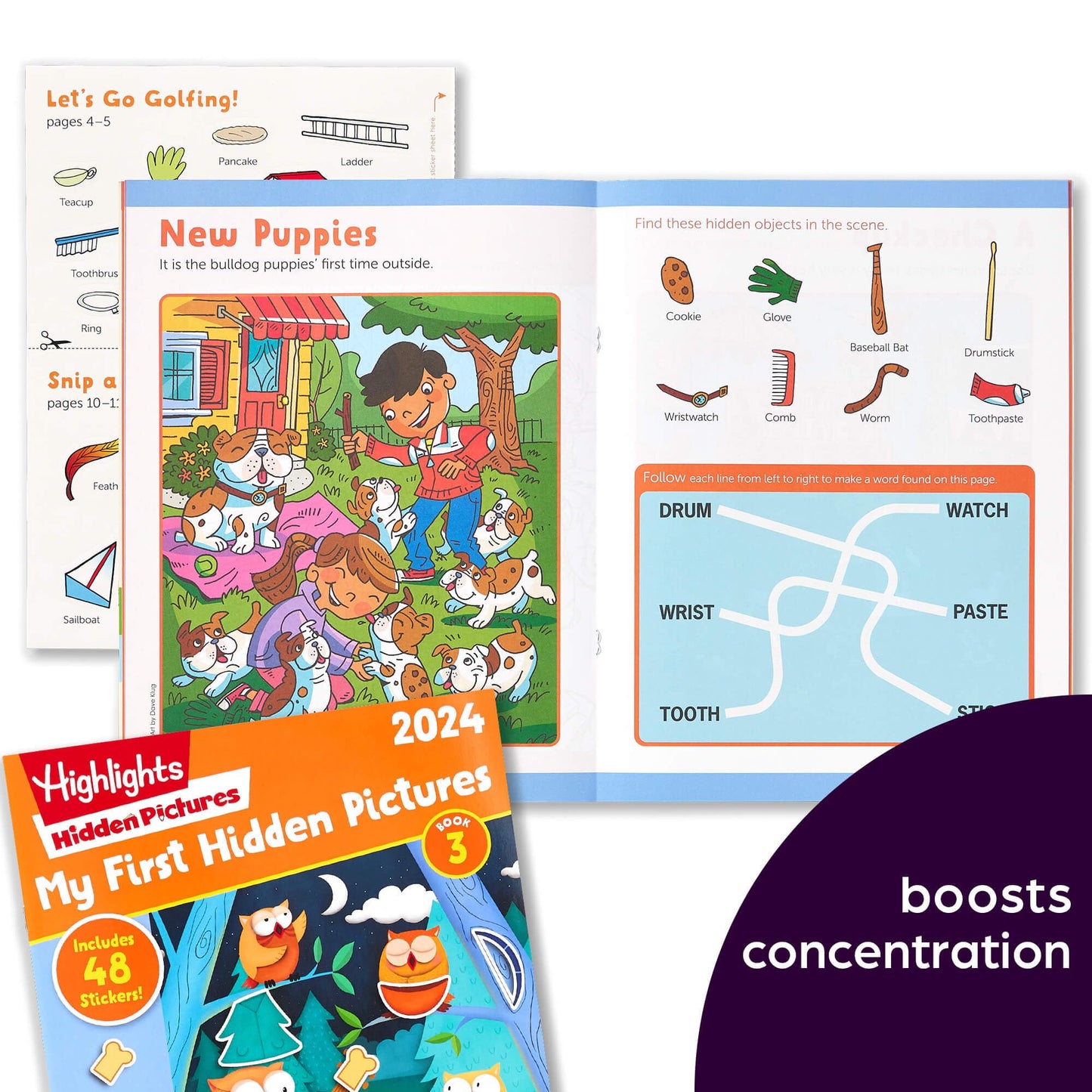 Highlights for Children My First Hidden Pictures Activity Book Set, 4 Travel-Friendly Books for Kids Ages 3-6, Screen-Free Fun