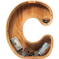 Sulevalt 12' Extra Large Wooden Letter Piggy Banks - Piggy Banks For Boys Girls Kids, Alphabet Money Banks With Initial C - Coin Banknote Bank Birthday/Christmas For Kids