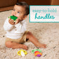 Infantino Farmers Market Teether Gift Set - Set Of 3 Bpa-Free Fruit & Veggie Textured Silicone Teethers For Soothing Sore Gums,