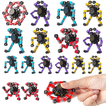 Gokeey Easter Basket Stuffers Transformable Fidget Spinners 16 Pcs For Kids And Adults Stress Relief Sensory Toys For Boys And Girls Fingertip Gyros For Party Favors Easter Gifts For Kids