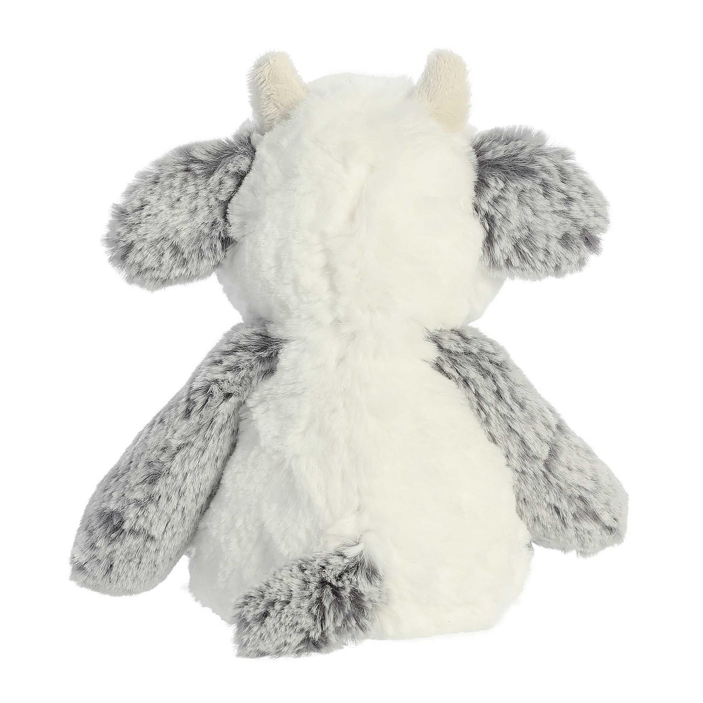 Aurora Snuggly Sweet & Softer Cow Stuffed Animal - Comforting Companion - Imaginative Play - White 9 Inches