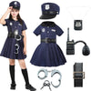 Lingway Toys Kids Police Costume For Girls,Girls Police Officer Costume Set, Kids Halloween Costume Dress Up 6-8years