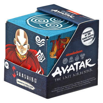 Shashibo Avatar The Last Airbender Shape Shifting Box - Award-Winning, Patented Magnetic Puzzle Cube W/ 36 Rare Earth Magnets - Fidget Transforms Into Over 70 Shapes (Avatar - Air)