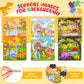 Lovestown Magnetic Puzzles For Toddlers, 48Pcs Dinosaur Travel Puzzle Book, 3 In 1 Educational Learning Magnets For Kids, Ideal Road Trip Activities Toys For Boys And Girls