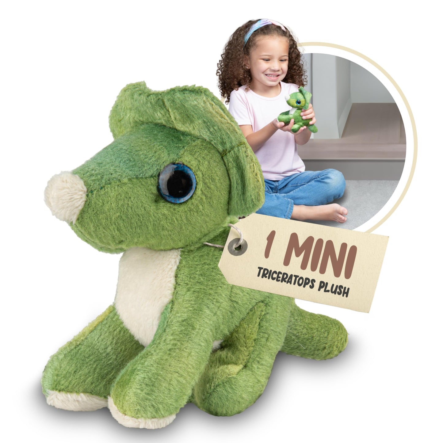 Forest & Twelfth Stuffed Triceratops, Single Mini Stuffed Animal Plush Toy For Kids, Dinosaur Party Favors And Goody Bags, Classroom Treasure Box Prizes, Stocking Stuffers (Triceratops)