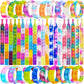 120 Pcs Pop Bracelet Bubble Fidget Toys For Party Favors, Hand Finger Silicone Wristband Bulk For Student Classroom Prizes, Goodie Bag Fillers Stuffers Birthday Christmas Valentine Gifts For Kid