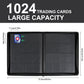 GEAoffice Trading Card Binder 16 Pockets  enhanced Large 1000 Card Binder Holds 1000+  Side Loading Collection Album Folders for YuGiOh  MTG  TCG  Games& Sports  Carbon Black