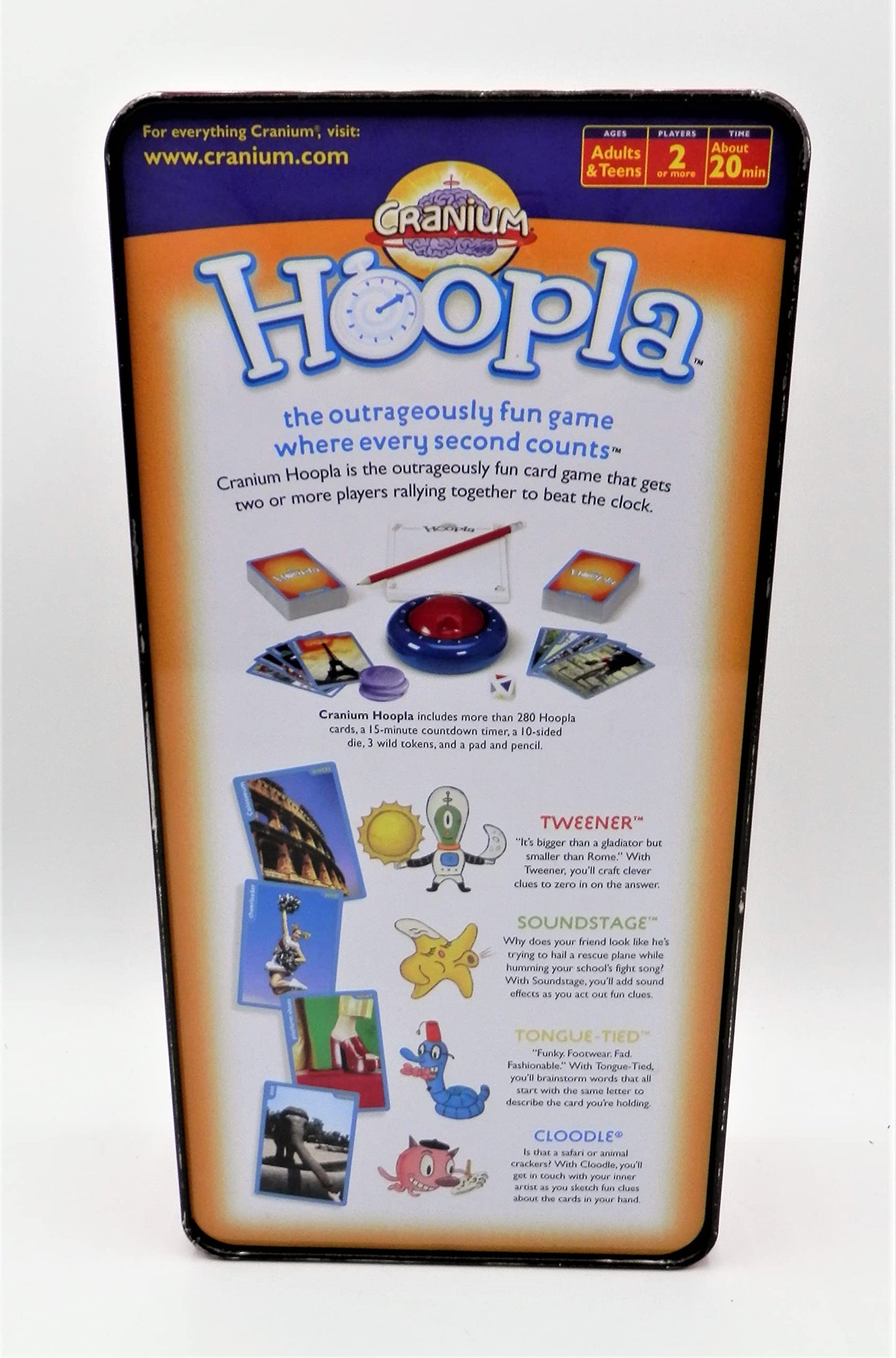CRANIUM Hoopla Tin Game - 1010300AA.100E - Classic Family Fun, Engaging Party Game