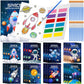Kosiz 24 Watercolor Coloring Books with Brushes Space Party Favors Bulk Mini Painting Kits for Kids, Christmas Stocking Stuffers