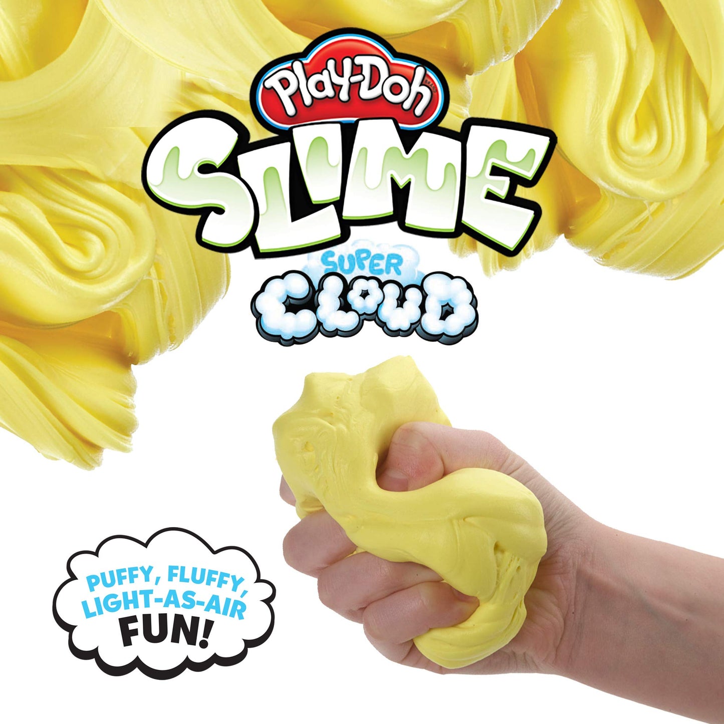 Play-Doh Super Cloud Single Can of Yellow Fluffy Slime Compound for Kids 3 Years & Up