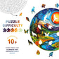 Wooden Puzzles for mature-themeds  Unique Animal Shaped Sunrise Scenery mature-themed Puzzle  3D Vision Wooden Jigsaw Puzzles mature-themed  Challenging Creative Gifts Family Games 11.4 * 11.4in 200pcs