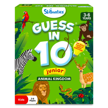 Skillmatics Card Game - Guess In 10 Junior Animals For Kids, Boys, Girls Who Love Board Games And Educational Toys, Travel Friendly For Ages 3, 4, 5, 6