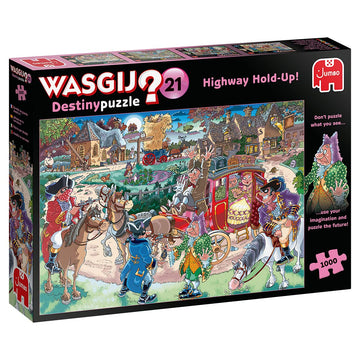 Jumbo, Wasgij, Retro Destiny 21 - Highway Hold Up!, Unique Collectable Jigsaw Puzzles For Adults, 1,000 Piece