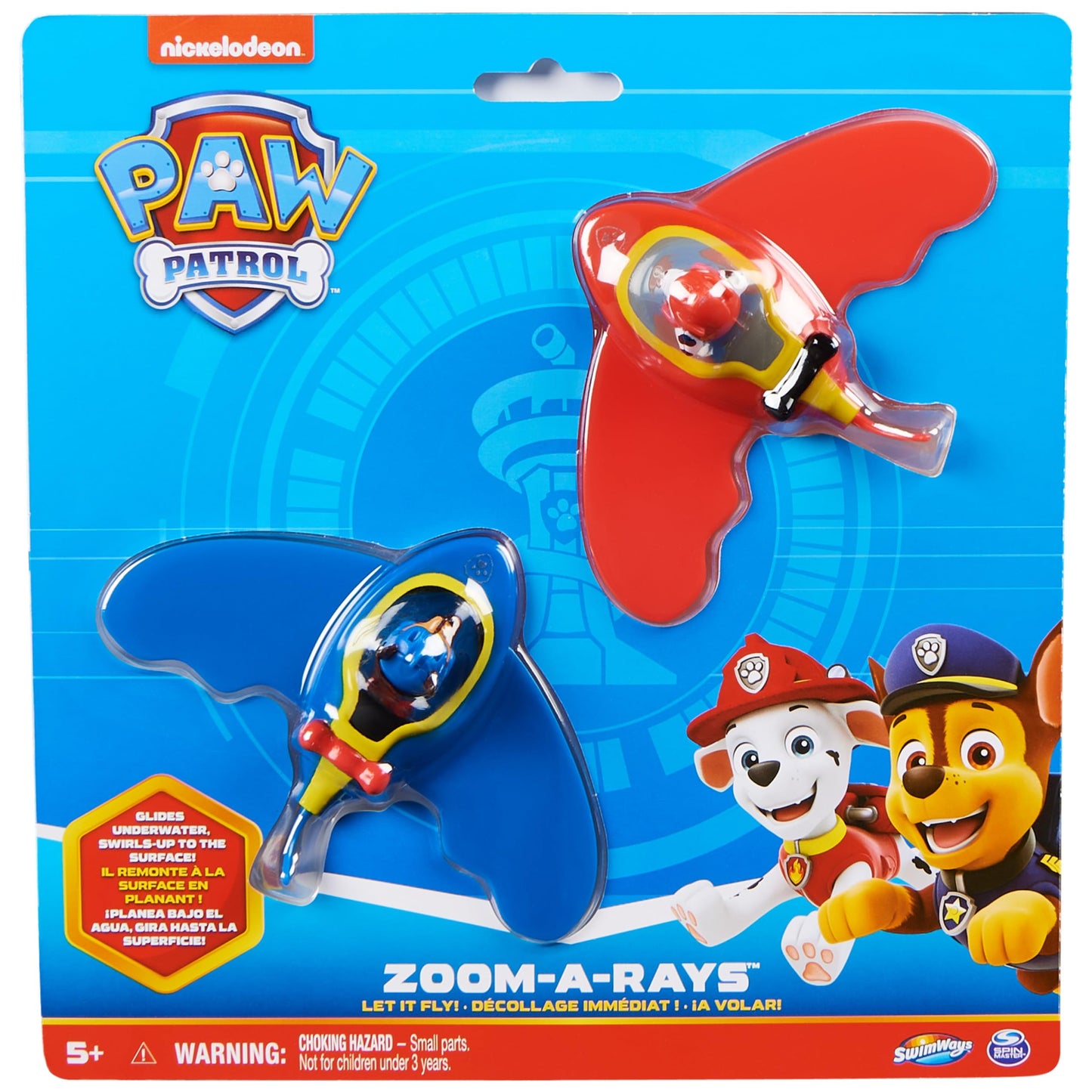 Swimways Paw Patrol Zoom-A-Rays Water Toys, Kids Pool Toys & Diving Toys, Paw Patrol Toys For Kids Aged 5 & Up, 2-Pack