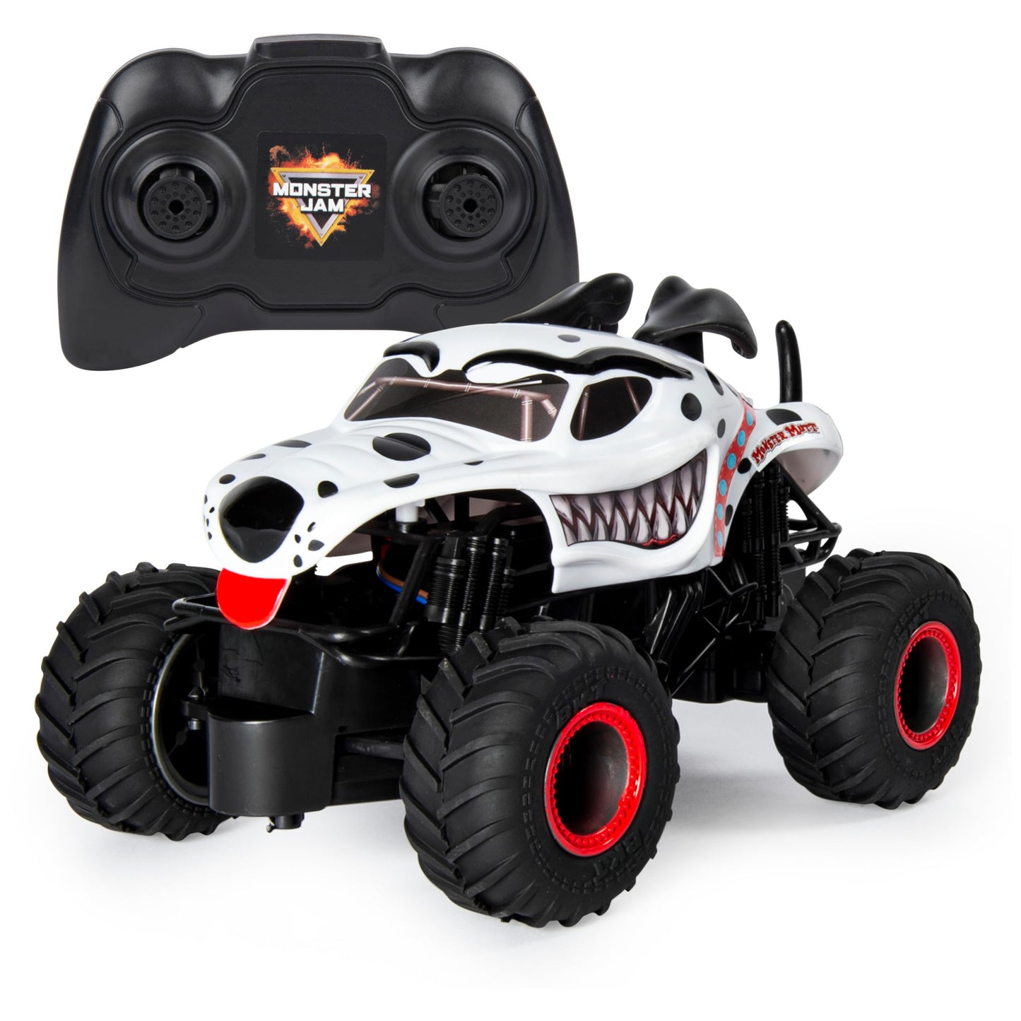 Monster Jam, Official Monster Mutt Dalmatian Remote Control Monster Truck For Boys And Girls, 1:24 Scale, 2.4 Ghz, Kids Toys For