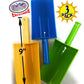 Matty's Toy Stop 9'' Kids Short Handle Sand Scoop Plastic Shovels for Sand & Beach (Yellow, Blue & Green) Gift Set Bundle - 3 Pa