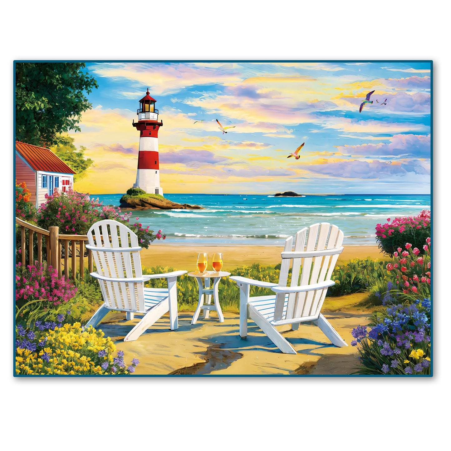 Fishwisdom 500 Piece Jigsaw Puzzle For Adults And Teens And Kids Summer Fun Best Gift Happy Games Coastal Sunset