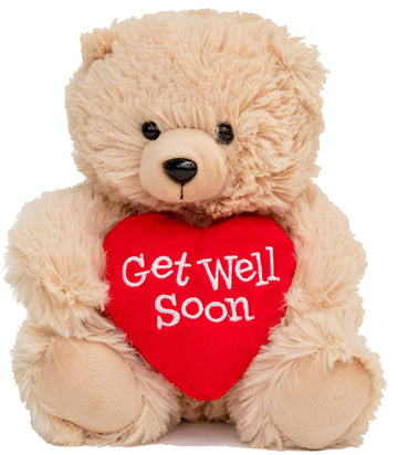 Ganz 9'' Get Well Soon Gifts For Kids Get Well Soon Gifts For Women Feel Better Teddy Bear With Red Heart Stuffed Animal For Com