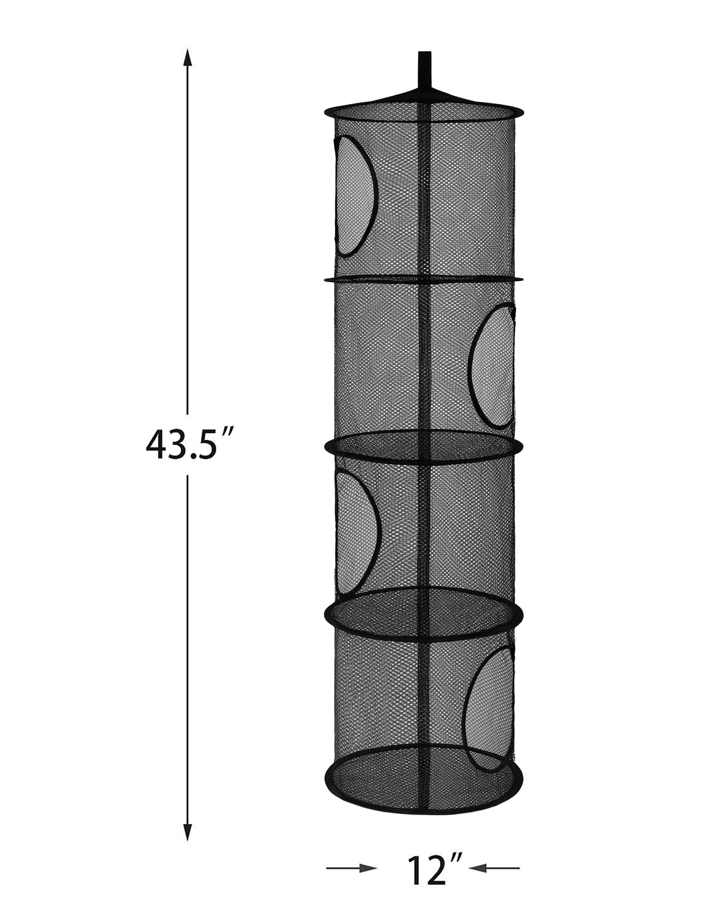 Hanging Net For Stuffed Animals, Foldable Storage Organizer 5 Compartments Toy Storage Organizer For Kid Room Toys, Gloves,Hats,