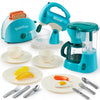 Joyin Play Kitchen Toys, Pretend Play Kitchen Appliances Toy Set with Coffee Maker, Mixer, Toaster with Realistic Lights& Sounds