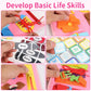 Tunjilool Busy Board Montessori Toys For Toddler Sensory Toys Quiet Book, 8 In 1 Sensory Activity Board For Montessori & Educati