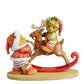 Cherished Teddies Santas Workshop Rocks Bear Riding Reindeer Toy Figurine