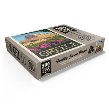 Mypuzzle Greece: The Parthenon, Vintage Poster - Premium 500 Piece Jigsaw Puzzle For Adults