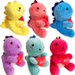 Bombpark 6Pcs Cute Dinosaur With Red Heart Plush Toys,Dinosaur Stuffed Animals,Unique Valentine'S Day Gifts For Kids,Valentine G