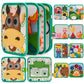 Montessori Busy Book for Toddlers 1-3  Felt Quiet Book & Busy Board for Preschool Learning  Fine Motor Skills & Sensory Play  Educational Travel Toy and Gift for Kids - Farm Animals Theme  Green