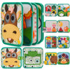 Montessori Busy Book for Toddlers 1-3  Felt Quiet Book & Busy Board for Preschool Learning  Fine Motor Skills & Sensory Play  Educational Travel Toy and Gift for Kids - Farm Animals Theme  Green