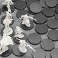 DisplayMore 100Pcs Round Plastic Model Bases 25mm for Gaming Miniatures or Wargames Role Playing Board Game Figure Toy (100PCS-2
