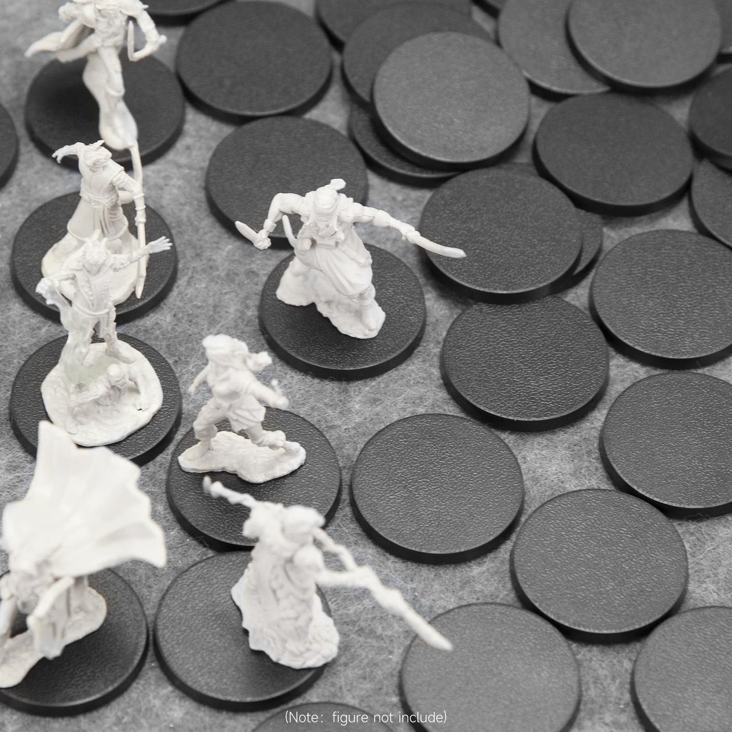 DisplayMore 100Pcs Round Plastic Model Bases 25mm for Gaming Miniatures or Wargames Role Playing Board Game Figure Toy (100PCS-2