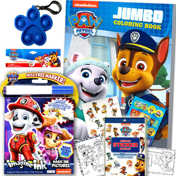 Paw Patrol Coloring And Activity Books Bundle With Imagine Ink Coloring Book, Stickers, And More