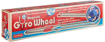 Schylling Magnetic Gyro Wheel - Retro Spinning Toy - Balancing And Mesmerizing Sensory Gadget For Kids And Adults - Ages 3 And Up - One Piece