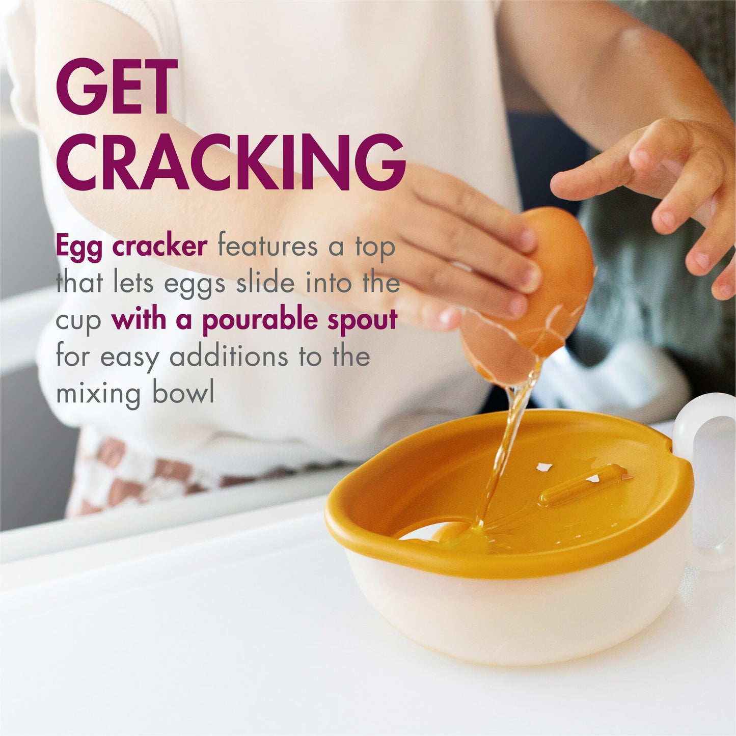 Boon Intro Toddler Food Prep Set - Kids' Kitchen Tools - 5 Unique Toddler Kitchen Accessories Includes Spatula, Egg Cracker, Cho