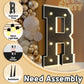 Imprsv Marquee Letters Black 3Ft: Black Party Decor - Light Up Letter R Large 3 Feet Tall - Party Decorations Letter For Marry M