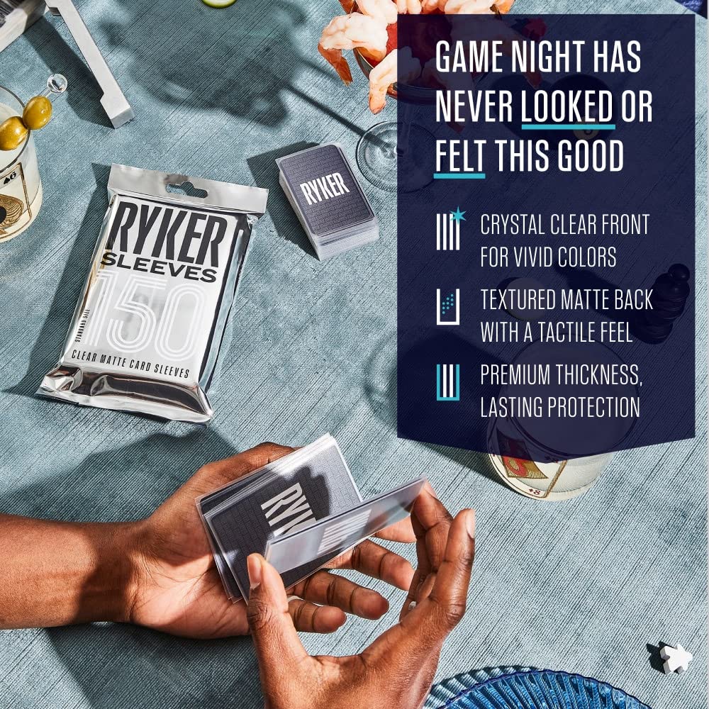 Ryker Sleeves Standard Size Matte Card Sleeves Compatible With Magic The Gathering Mtg Pokemon Trading Cards And Board Games (1