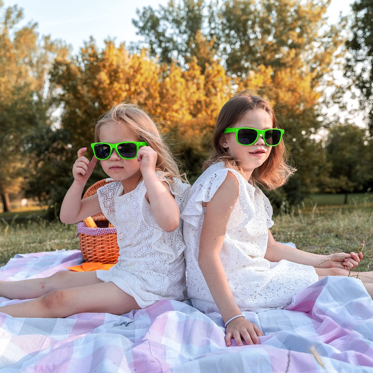 Miahart 24 Pack Kids Sunglasses Party Glasses Bulk Goody Bag Fillers For Boys And Girls Birthday Party Summer Party Supplies, Gr