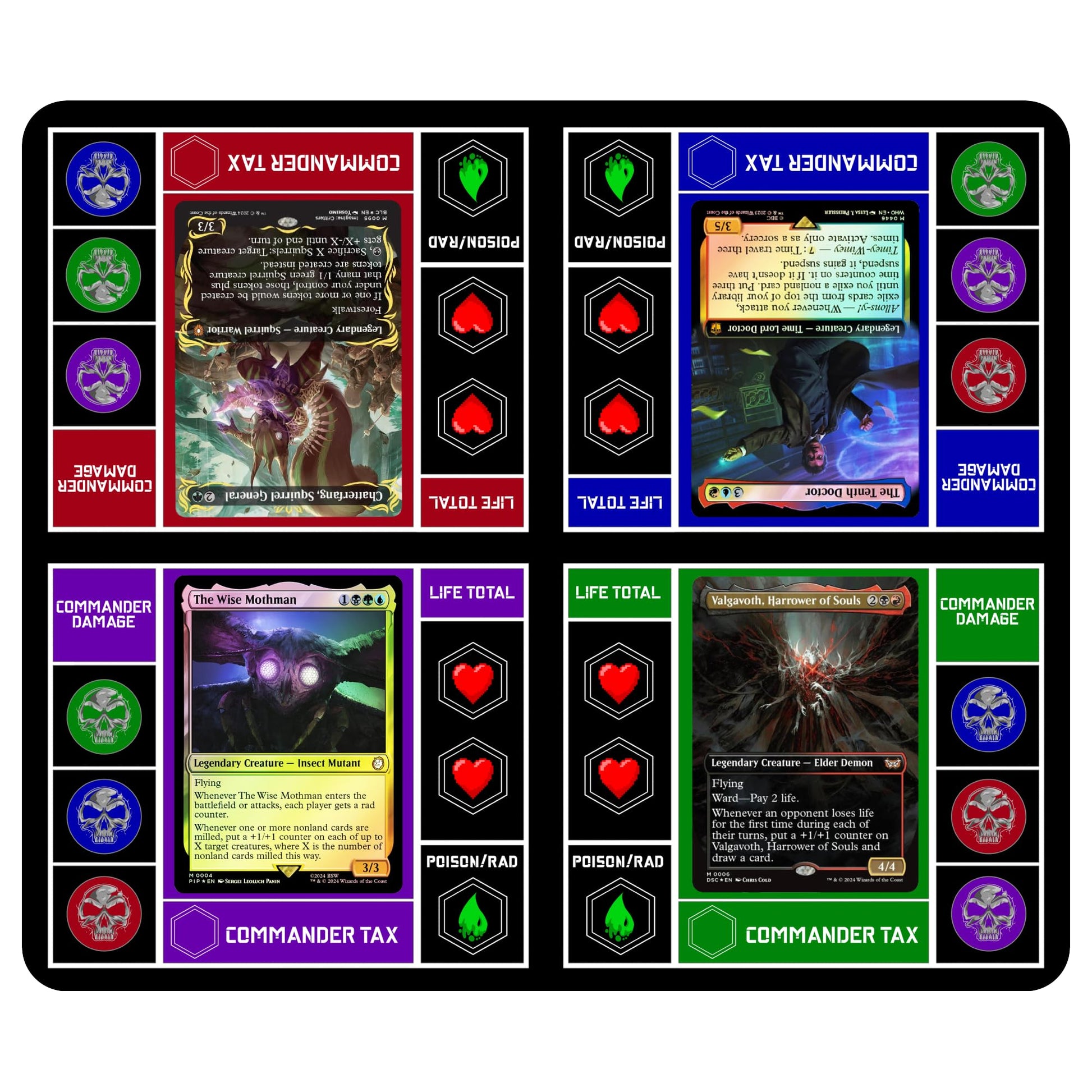 4 Way Commander Playmat by Ai protective covering