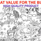 ALEX Art, Giant Coloring Poster - Animals Jumbo Table Wall Coloring Sheets - Super Huge Large Coloring Posters for Kids - Art Ho