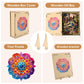Wooden Puzzles For Adults, Mandala Evil Eye Jigsaw Puzzles, Medium,Unique Shape Adult Puzzles,Irregular Wood Puzzles Creative Gi