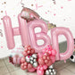 40 Inch Pink Letter Balloons, Large V Letter Balloons Foil Helium Balloons, Mylar Big Single Alphabet V Balloons, Pink Balloon L