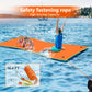 ZIPEAK Lily Pad Floating Mat, 12' x 5' Floating Mat for Lake, 3-Layer Tear-Resistant XPE Foam with a 16.4 FT Bungee Tether, A Gr